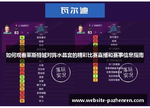 如何观看莱斯特城对阵水晶宫的精彩比赛直播和赛事信息指南