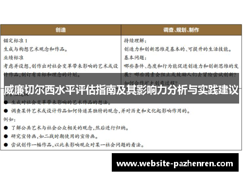 威廉切尔西水平评估指南及其影响力分析与实践建议